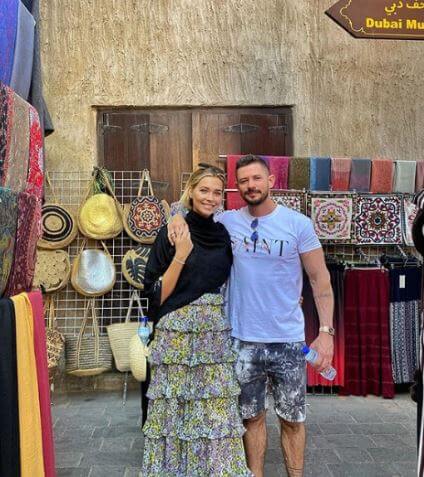 Kaio Alves Goncalves with his wife to be Sandra Kubicka.